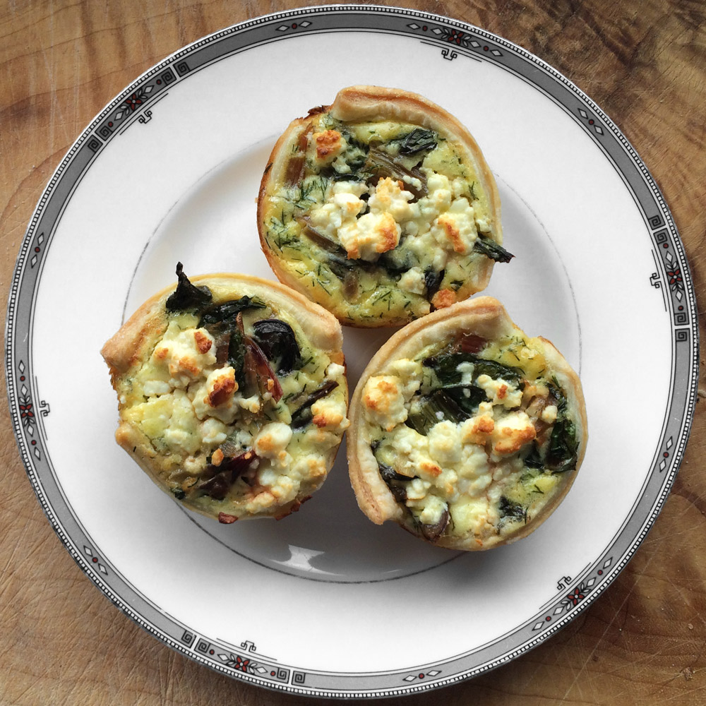 Spinach and Paneer Stuffed Savory Tartlets