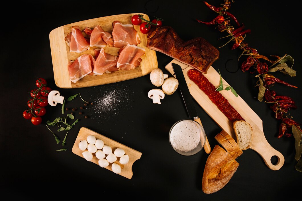 Unwrapping gifts with a festive Christmas  themed charcuterie board