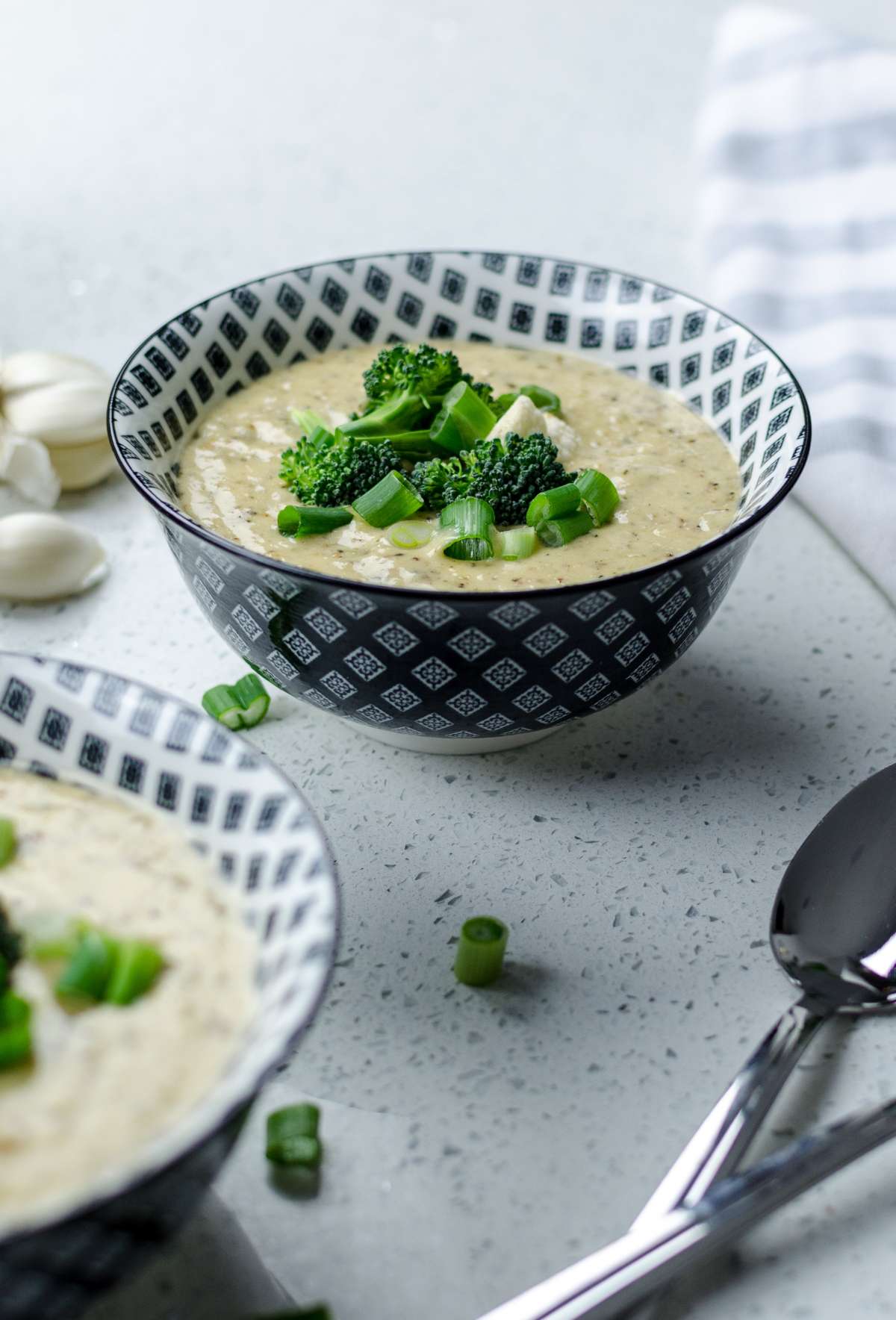 Warm up with a bowl of broccoli potato soup Sake