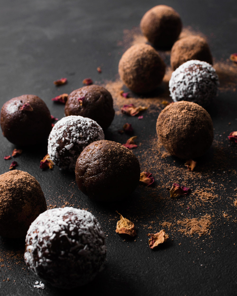 Chocolate Chickpea Tahini Truffles Chocolate Chickpea Tahini Truffles