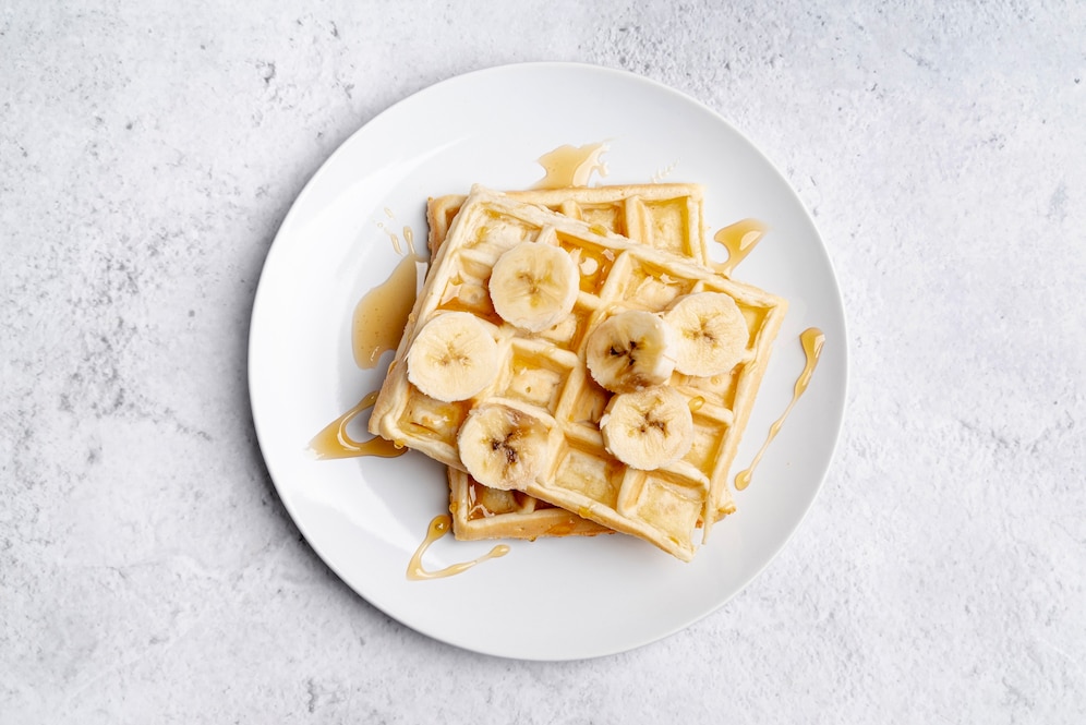 Peanut Butter and Banana Waffles