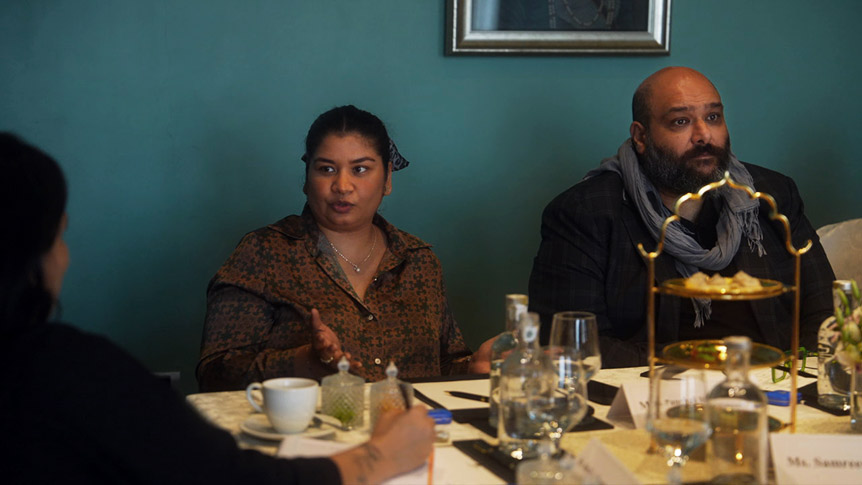 Rushina Munshaw-Ghildiyal, Panchali Mahendra and Sid Mewara at the Mumbai round table, The Taj Mahal Palace Rushina Munshaw-Ghildiyal, Panchali Mahendra and Sid Mewara at the Mumbai round table, The Taj Mahal Palace
