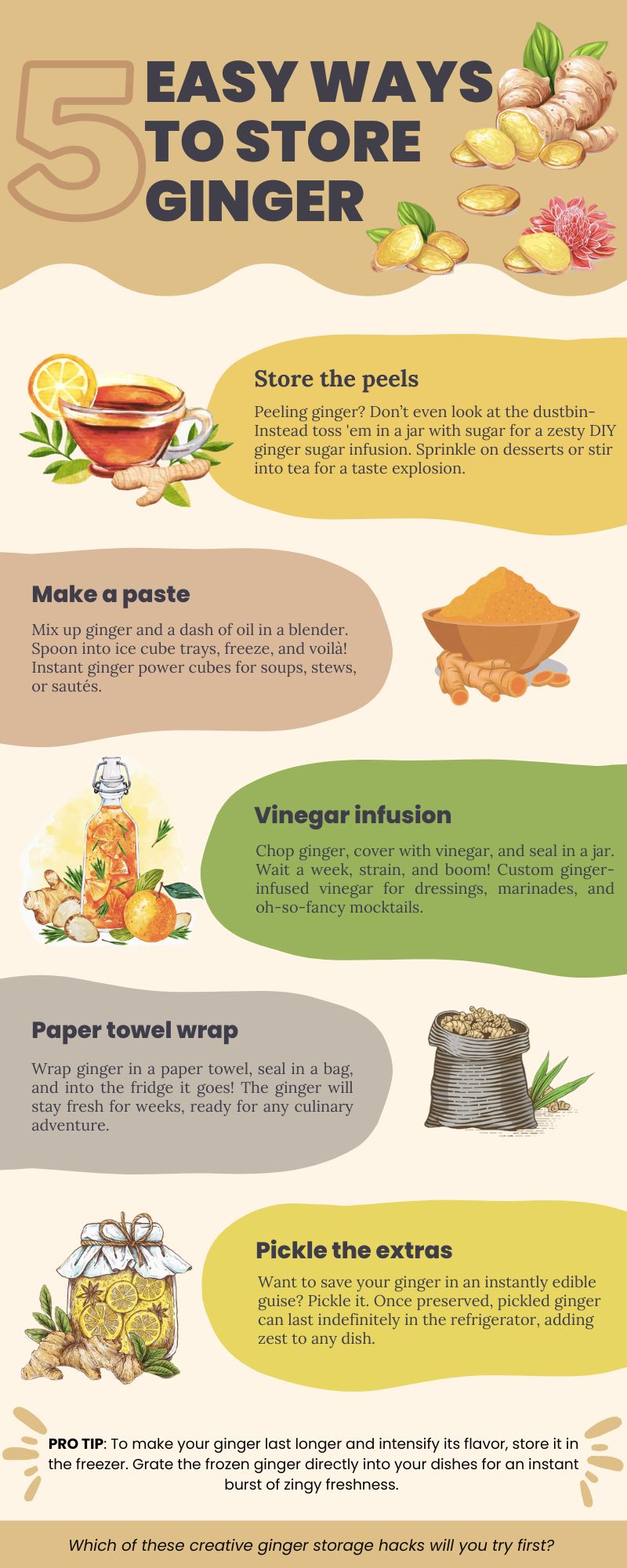 Creative ginger storage hacks to elevate your culinary experience