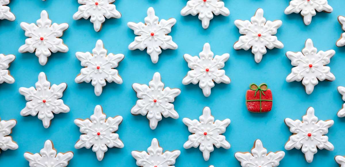 Baking traditions, breaking bread  with snowflake sugar cookies