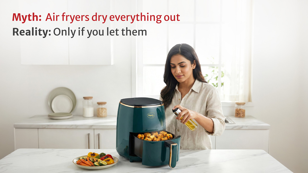 Myth 2: Air fryers dry everything out