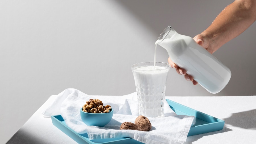 Add ghee to milk Add ghee to milk