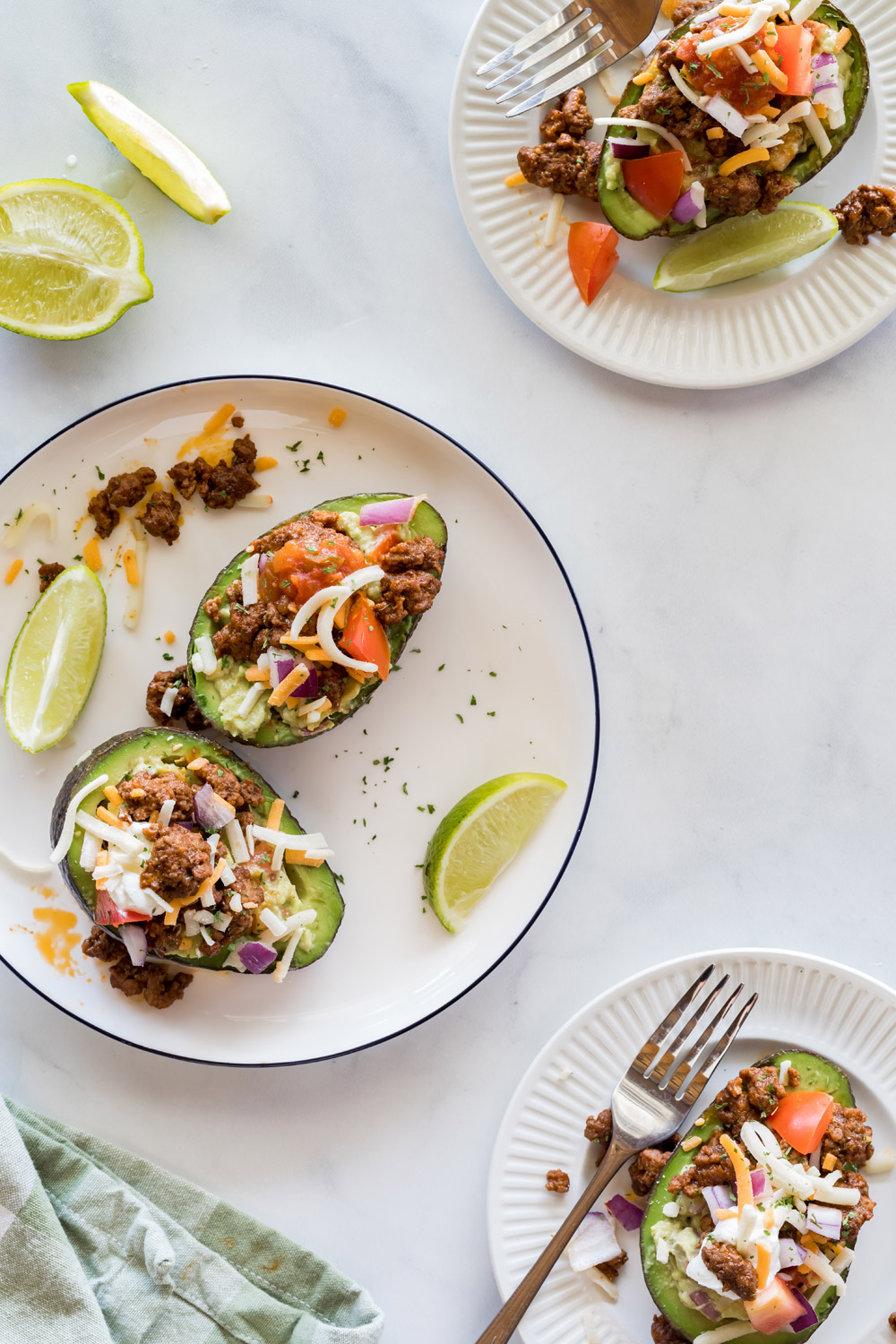 Smoky grilled avocado boats
