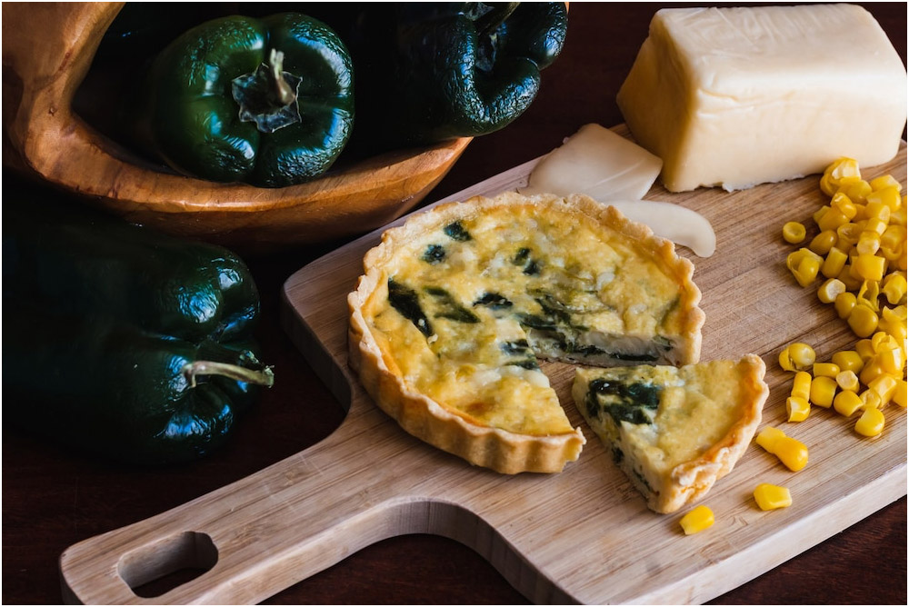 Spinach and feta quiche