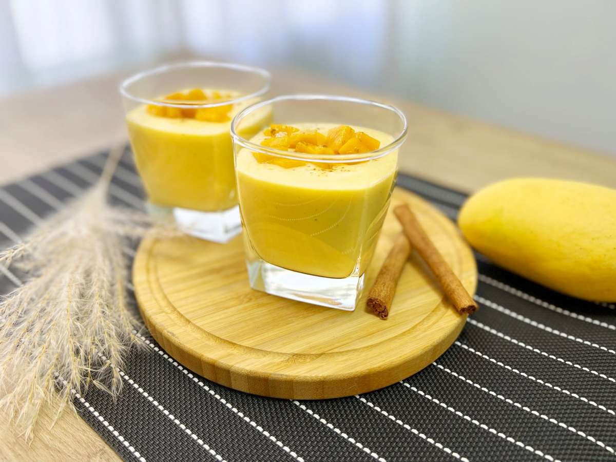 Mango lassi for dessert