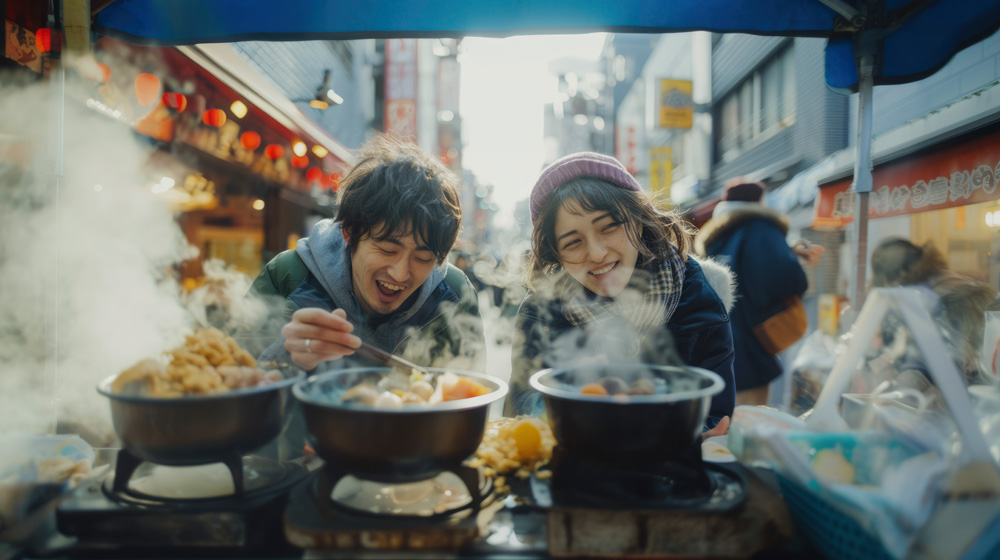 How does Korean street food fit into daily life